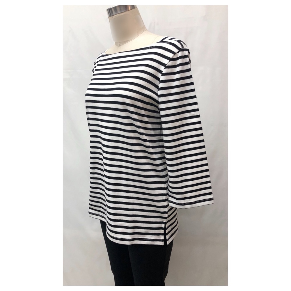 The Vermont Country Store Black/White Stripe Knit - Picture 5 of 12